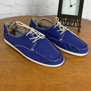 Olukai Helbuna Distressed Blue Canvas Loafers sneakers SIZE 9